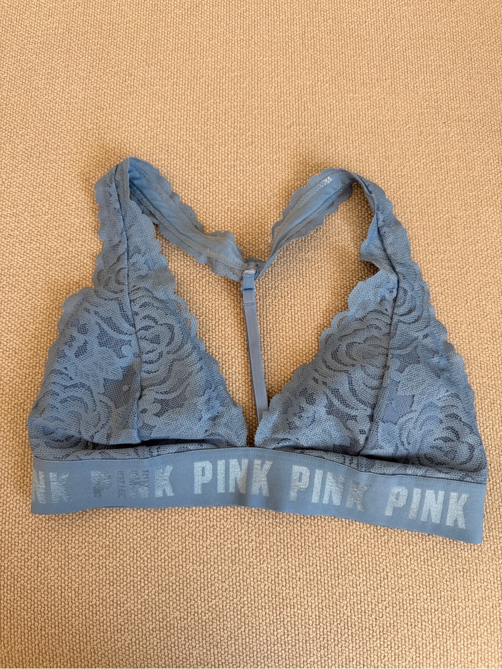 PINK Victoria's Secret Lace Bralette Blue